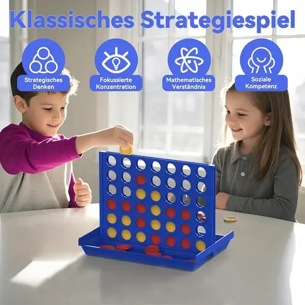 4 IN A ROW Board Game for Kids / Travel Board Game / Board Games Indoor & Outdoor,
