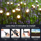 Garden Lights – New Upgraded Solar Powered Firefly Lights, Outdoor Waterproof Vibrant Decorative Lighting for Home