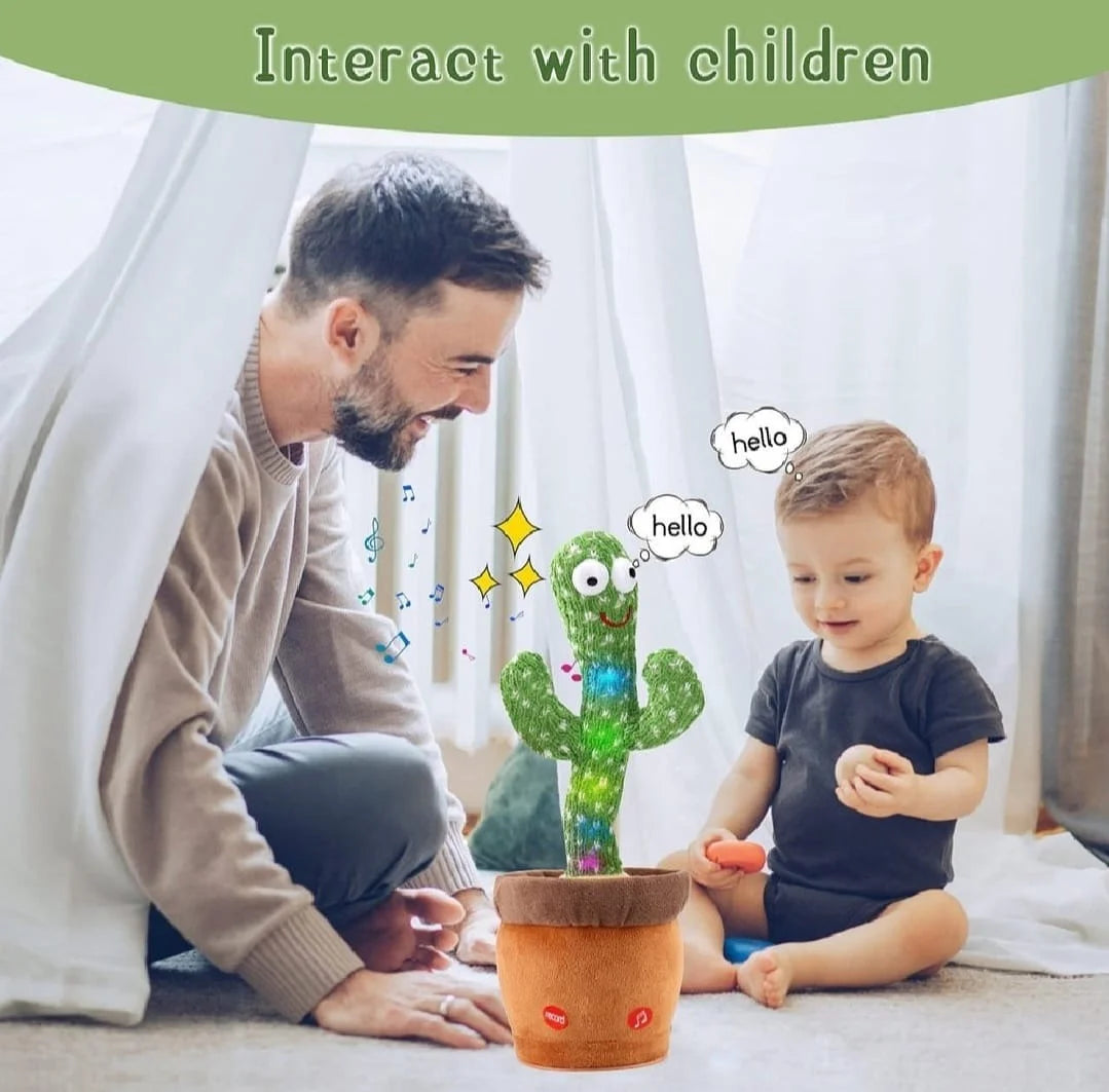Dancing Cactus Toy for Kids – Talking & Singing Plush Cactus | Interactive Mimic Toy