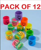 Pack of 12 Magic Slinky Spring Finger Fidget Toys – Stress Relief Sensory Toy for Kids & Adults, Fun Party