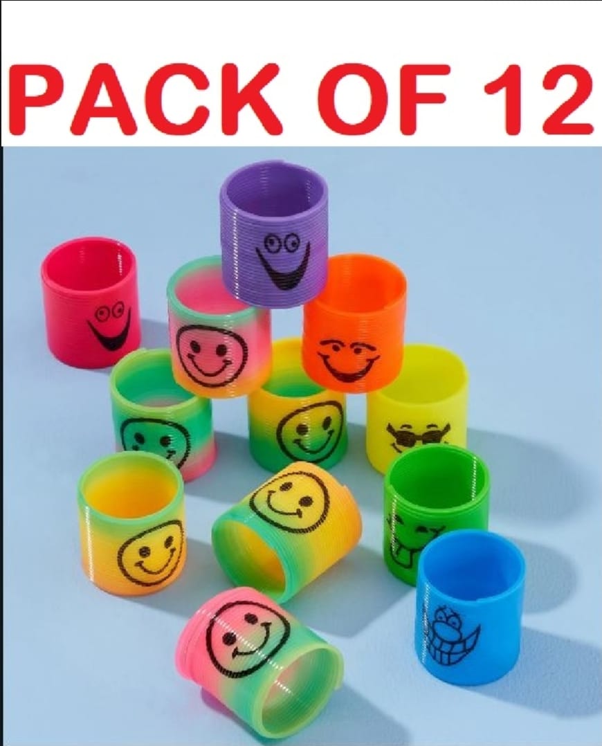 Pack of 12 Magic Slinky Spring Finger Fidget Toys – Stress Relief Sensory Toy for Kids & Adults, Fun Party