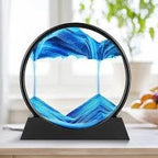 3D Moving Sand Art Lamp With Stand | Sand Lamp For Room & Home Decoration | Sandscapes Frame For Table | Random Colour