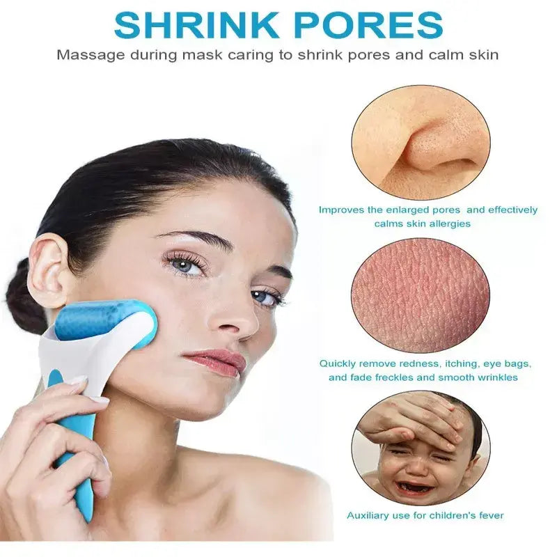 MARZAHAR Ice Roller for Face & Eye Puffiness Relief, Cold Gel Ice Face Roller Massager -