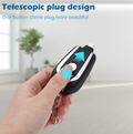 1500Mah Portable Keychain Power Bank With Telescopic Plug Design And One Button Shrink Feature For iPhone - Without Cable | (Random Colour)